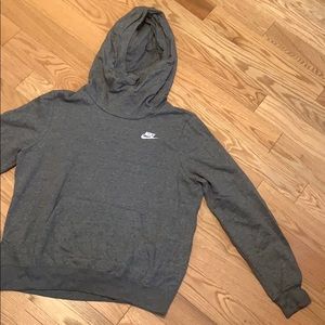 Nike Gray Hooded Sweatshirt Size M